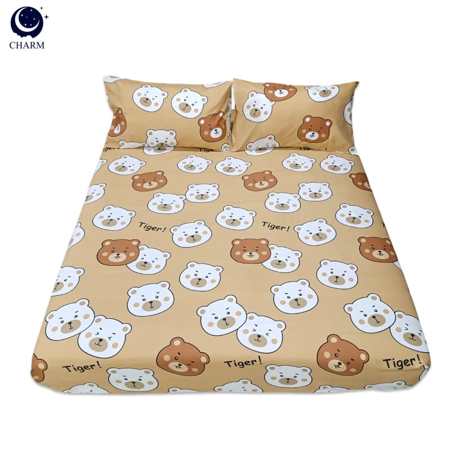 ชุดผ้าปูที่นอน 5ฟุต 3ชิ้น คอลเลคชั่น DREAMY ลาย BROWNIE ไม่รวมผ้านวม_1